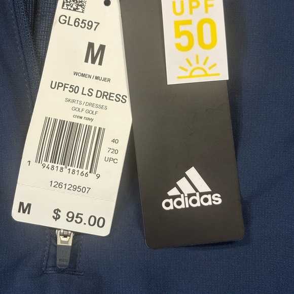 NWT ADIDAS WOMENS LONG SLEEVE UPF 50 GOLF DRESS SIZE M - Picture 9 of 14
